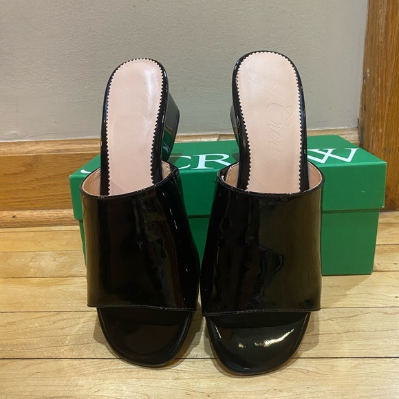 Black J. Crew “1997 Patent Leather Mules” - Picture 3 of 9